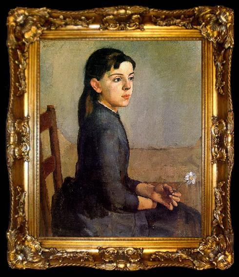 framed  Ferdinand Hodler Portrait of Louise-Delphine Duchosal, ta009-2